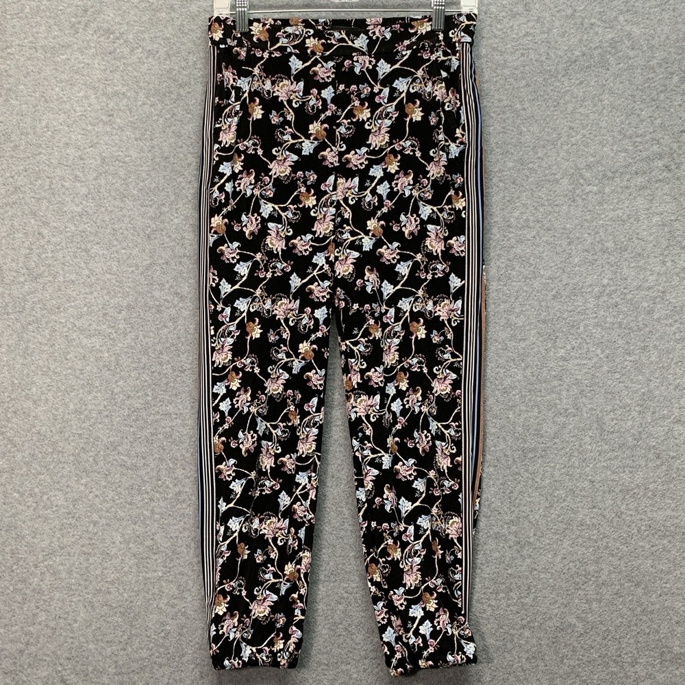 White House Black Market The Jogger Pants Size XS Floral Slinky Boho Lux Comfort